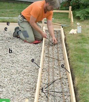 Betongklacken gjuts till orangeri Betongklacken gjuts bygga orangeri